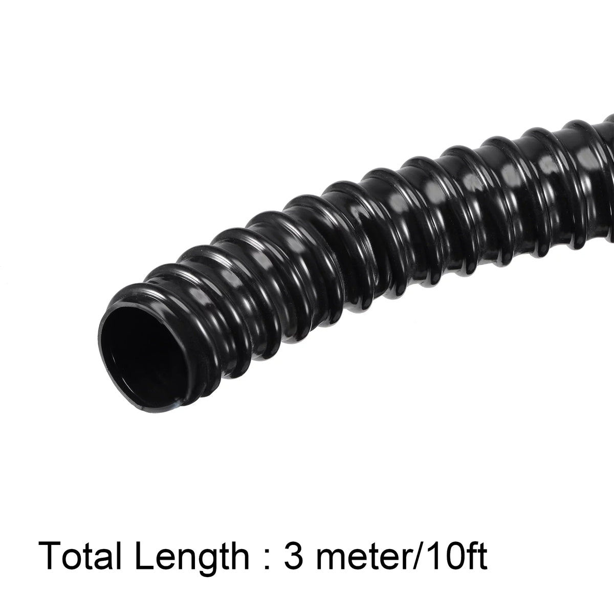 1 Inch ID Corrugated Pond Tubing Black PVC Tube Aquarium Hose, 10ft - Perfect for your project