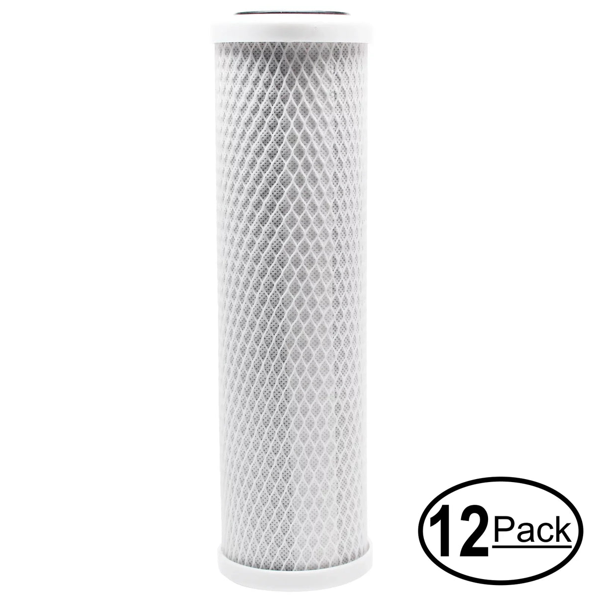 12-Pack Replacement for Captive Purity CP1131 Activated Carbon Block Filter - Universal 10 inch Filter for Captive Purity 35 GPD Deluxe RO Filter System - Denali Pure Brand